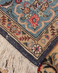Perzisch vloerkleed Kashan met zijde 100 x 150cm