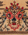 Perzisch vloerkleed Kashan met zijde 100 x 150cm