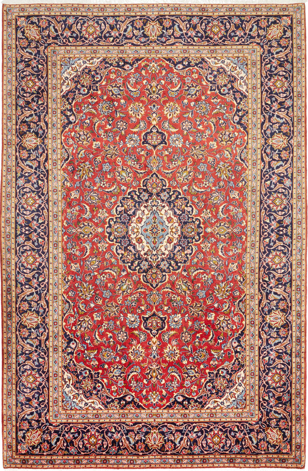 Perzisch vloerkleed Kashan Kork 202 x 305 cm – volledig beeld