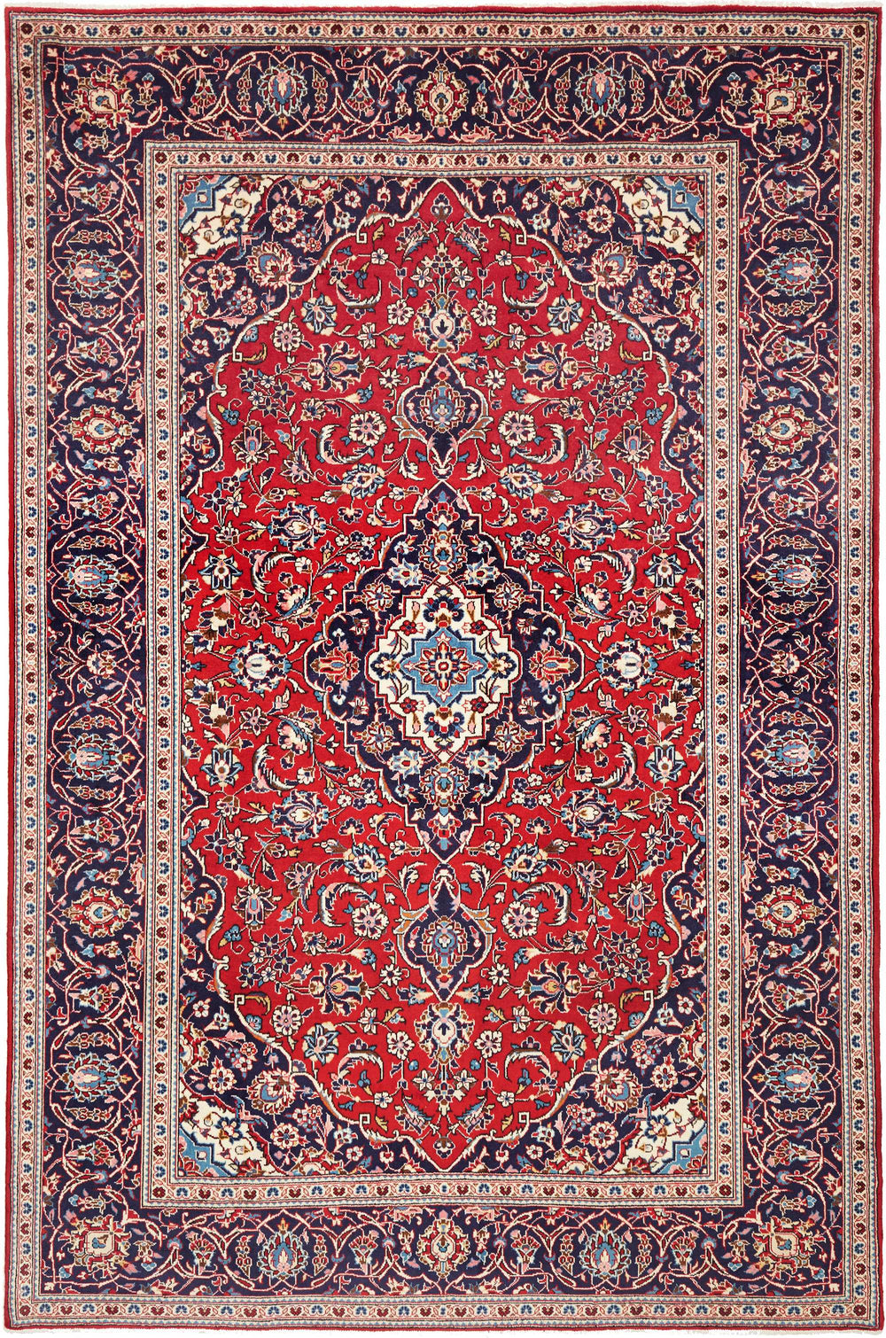 Perzisch vloerkleed Kashan Kork 202 x 303 cm – volledig beeld