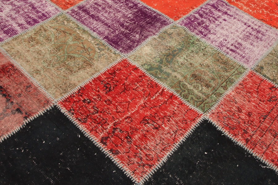 Patchwork tapijt <br>208 x 310 cm